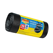 Мешки для мусора 240 л, черные, в рулоне 10 шт., ПНД 40 мкм, 1250х1000 мм, Крепак, 4607075710153 в Барнауле Мешки для мусора 240 л, черные, в рулоне 10 шт., ПНД 40 мкм, 1250х1000 мм, Крепак, 4607075710153 в Барнауле