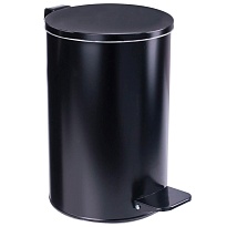 Ведро для мусора с педалью, усиленное, Титан, 10 л, черное, оцинкованная сталь в Барнауле