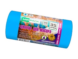 Мешки для мусора 35 л, ароматизированные, синие, в рулоне 30 шт., ПНД, 12 мкм, 640х500 мм, EXTRA, 3530661 в Барнауле