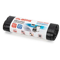 Мешки для мусора 60 л, черные, в рулоне 20 шт., ПНД, 10 мкм, 700х600 мм, LAIMA, 601381 в Барнауле Мешки для мусора 60 л, черные, в рулоне 20 шт., ПНД, 10 мкм, 700х600 мм, LAIMA, 601381 в Барнауле