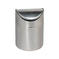 Урна для мусора 1,2 л настольная, с качающейся крышкой, нержавеющая сталь, матовая в Барнауле Урна для мусора 1,2 л настольная, с качающейся крышкой, нержавеющая сталь, матовая в Барнауле