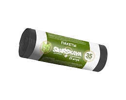 Мешки для мусора 30 л, черные, в рулоне 25 шт., ПНД, 7 мкм, 580х480 мм, SIBIRSKAYA, 101-003 S в Барнауле