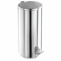 Урна для мусора с педалью, усиленное, Титан, 50 л, кольцо под мешок, нержавеющая сталь, хром в Барнауле Урна для мусора с педалью, усиленное, Титан, 50 л, кольцо под мешок, нержавеющая сталь, хром в Барнауле