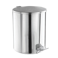 Ведро для мусора с педалью, усиленное, Титан, 15 л, нержавеющая сталь, хром в Барнауле