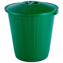 Мусорный бак с крышкой 80 л зеленый 80 зеленый в Барнауле