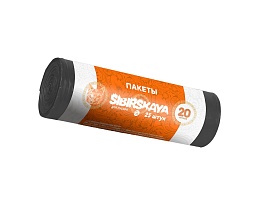 Мешки для мусора 20 л, черные, в рулоне 25 шт., ПНД, 6 мкм, 420х450 мм, SIBIRSKAYA, 101-001 S в Барнауле
