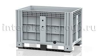 Контейнер iBox сплошной на полозьях с пробкой 2 дюйма серый в Барнауле