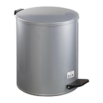 Ведро для мусора с педалью, усиленное, Титан, 15 л, серое, оцинкованная сталь в Барнауле