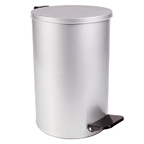 Ведро для мусора с педалью, усиленное, Титан, 10 л, серое, оцинкованная сталь в Барнауле