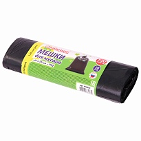 Мешки для мусора 120 л, черные, в рулоне 10 шт., ПНД, 11 мкм, 1020х670 мм, Любаша, 608093 в Барнауле