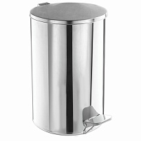 Ведро для мусора с педалью, усиленное, Титан, 20 л, кольцо под мешок, нержавеющая сталь, хром в Барнауле Ведро для мусора с педалью, усиленное, Титан, 20 л, кольцо под мешок, нержавеющая сталь, хром в Барнауле