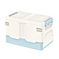 Ящик пластиковый складной белый, дно голубое, 370х240х240 мм в Барнауле