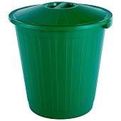 Мусорный бак с крышкой 50 л зеленый