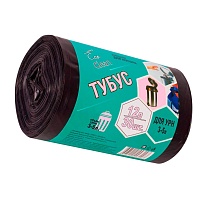 Мешки для мусора 12 л, черные, в рулоне 30 шт., ПНД, 6 мкм, 550х320 мм, Концепция Быта Tubus, 604936 в Барнауле