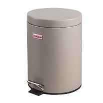 Ведро-контейнер для мусора (урна) с педалью LAIMA Classic, 5 л, серое, матовое, металл, со съемным внутренним ведром в Барнауле